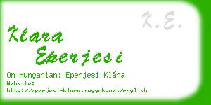 klara eperjesi business card